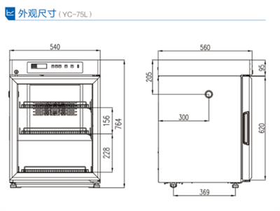 2~8℃ 醫(yī)用冷藏箱YC-75L和YC-55L